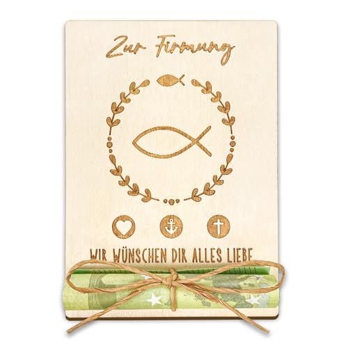 Luckeey Firmung Geschenke Mädchen Jungen, Geldgeschenk Firmung Verpackung aus Holz, Personalisiert Geschenke zur Firmung Mädchen & Jungen - 12.5 × 9 cm Luckeey Firmung Geschenke Mädchen Jungen, Geldgeschenk Firmung Verpackung aus Holz, Personalisiert Geschenke zur Firmung Mädchen & Jungen - 12.5 × 9 cm von Luckeey