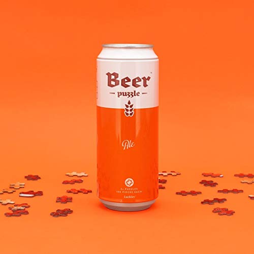 Luckies of London Ale-Beer-inspirierte Puzzles in Einer Dose, Orange, Dose 15 x 6,6 cm von Luckies of London