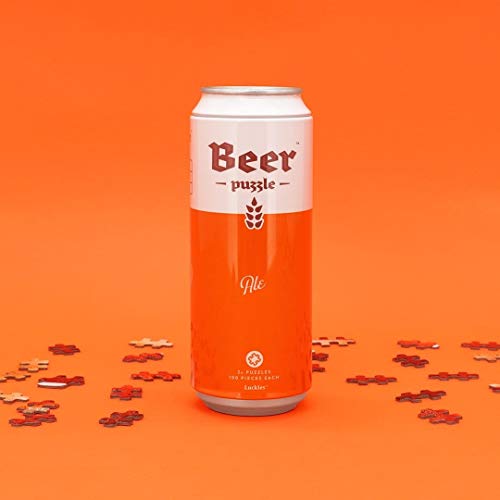 Luckies LUKBPA Beer Ale-Bier inspirierte Puzzles in Einer Dose, Orange, Tin 15 x 6.6cm von Luckies of London