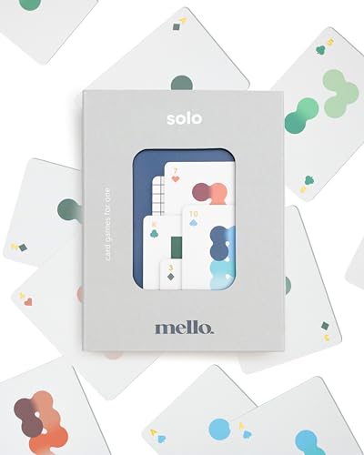 Luckies Mello – Spielkarten Solo | Kartenpackung für Solo-Kartenspiele | Meditationsgeschenke & Selbstpflege-Geschenke für Frauen | Entspannungsgeschenk Frauen & Achtsamkeit Geschenk Frau | Packung von Luckies of London