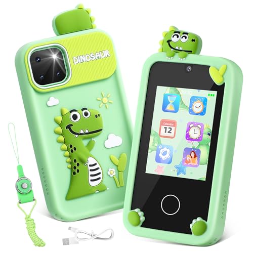 Kinder Smartphone Spielzeug Luckits Kinder Handy mit Touchscreen MP3 Kleinkind Handy mit 32G TF Silikonhülle und Schlüsselband für Jungen und Mädchen im Alter von 3–8 Geburtstags von Luckits