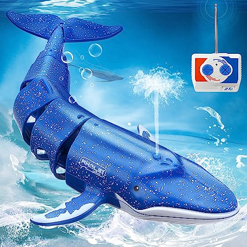 Luckits Ferngesteuertes Hai-Spielzeug, RC Boot Simulation Hai, Shark Spielzeug Pool Wasserspielzeug, Elektrischer Boot ferngesteuert Spielzeug Geschenk für 6+ Jahre alte Jungen und Mädchen von Luckits