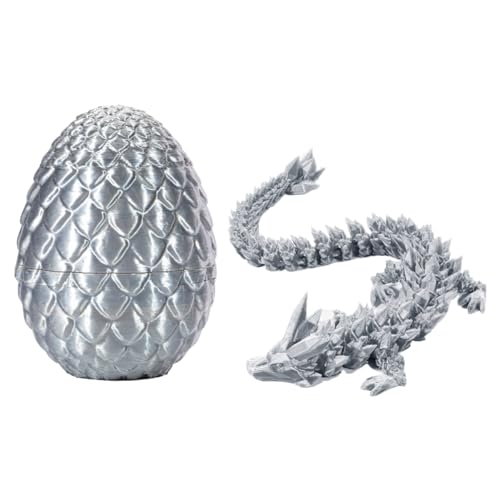 3D Gedrucktes Drachenei Mit Drache, Beweglicher Drache Mit Dracheneiern, Kristall Drache Im Ei Drachen Figuren, 3D Gedrucktes Drachenei Geheimnisvolle Drachen Spielzeug Für Häuser Büro, Easter von Luckxing