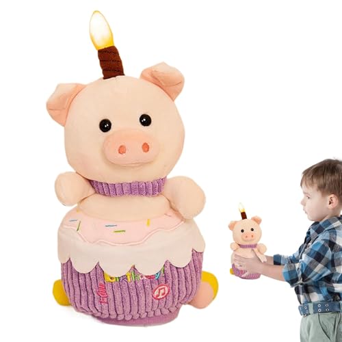 Alles Gute zum Geburtstag Plüsch, singende Stofftiere | Lustige Plüschtiere Stofftierpuppe | Bequeme Plüschpuppe, Plüschspielzeug für Kinder und Erwachsene von Luckxing