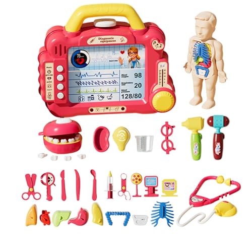 Kleinkind-Rollen-Arzt-Set, Arzt-Spielset für Kinder | Doctor Play Kit Kleinkind-Spielspielzeug mit Koffer - Steigern Sie die Fantasie und die Neugier von Kindern. von Luckxing