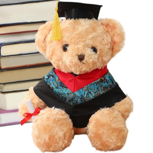 Luckxing Abschlussbär Plüsch, Abschluss -Stofftier | Nettes Wurfkissen für Kinder - Graduation Bear Plüschpuppe mit Kleidung und Naptime Stofftier für eine Freundin Home School Party von Luckxing