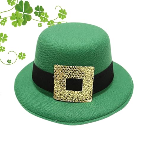 Luckxing Grüner Zylinder, St. Patricks Day Hut - Irischer Feiertags-Zylinder | Grünes St. Patrick's Zylinderhut-Kostüm für Partys, Gastgeschenk und Baumspitzen-Zubehör von Luckxing