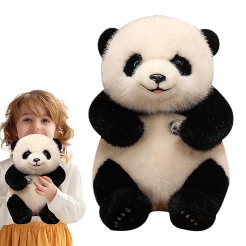 Luckxing Panda Stofftier,Panda Plüsch - Niedlicher Pandabär Plüsch - Weiches Tierpuppen-Plüschbär-Überwurfkissen, ästhetische Schlafzimmerdekoration für schlafende Kleinkinder, und Mädchen von Luckxing