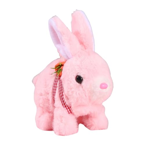 Luckxing Realistic Bunny Toy, Ostergeschenke Kinder, Interaktives Kaninchen Spielzeug, Hüpfendes Kaninchen, Dessen Ohren Und Nase Sich Bewegen, Plüschhase HasenKuscheltiere Für Ostern von Luckxing