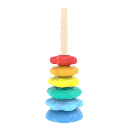 Luckxing Regenbogen-Stapelspielzeug,Stapelringe-Spielzeug - Regenbogen interaktives Kinder-Stapelspielzeug,Farbiges Regenbogen-Design, Stapelspielzeug für die Gehirnentwicklung für Kinder, von Luckxing