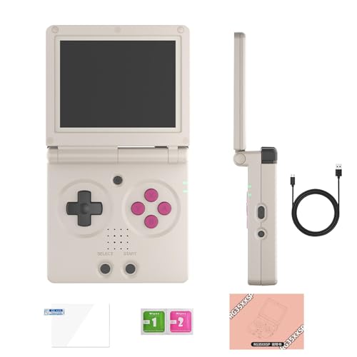 Retro-Spielekonsole, Handheld-Spielekonsole für Kinder - Kleine Handheld-Videospiele | Faltbare Retro-Nostalgie-Spielekonsole mit 3,5-Zoll-IPS-Bildschirm, Handheld-Spielgerät für und Mädchen von Luckxing