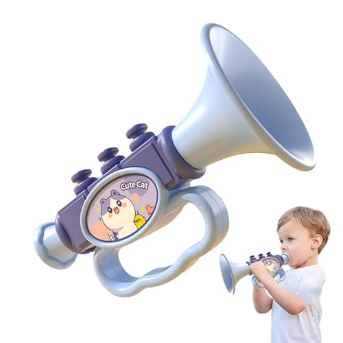 Trompete für Kinder, Kleinkindtrompete,Niedliche Mini-Trompete-Cartoon-Klarinette | Blashorn, Geräuschmacher, Lern- und Lernspielzeug für Kinder, Jungen und Mädchen ab 3 Jahren von Luckxing