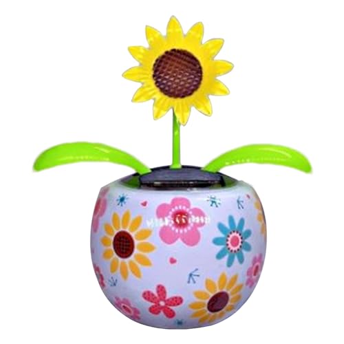 Luckxing Wackelfigur Blume, Solar Tanzende Blume Solarblume Wackelfigur Wackelblume Tier Auto Armaturenbrett Ornament Wackelfiguren Solar Solarbetriebene Wackelblume Für Auto Haus Oder Büro von Luckxing