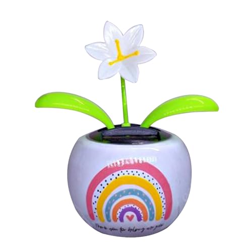 Luckxing Wackelfigur Blume, Solar Tanzende Blume Solarblume Wackelfigur Wackelblume Tier Auto Armaturenbrett Ornament Wackelfiguren Solar Solarbetriebene Wackelblume Für Auto Haus Oder Büro von Luckxing