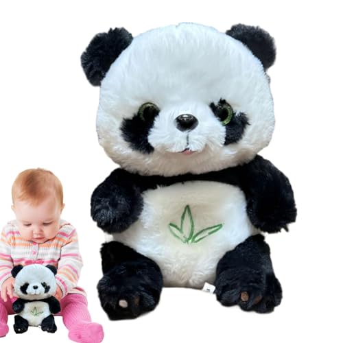 Relief Panda schlafender Plüsch,Atmender Panda Schlafkumpel | Kuscheltier süßes Panda-Bild - Schlafender Plüsch mit integriertem Sensor und sanfter Musik für Kinder, und Mädchen von Luckxing