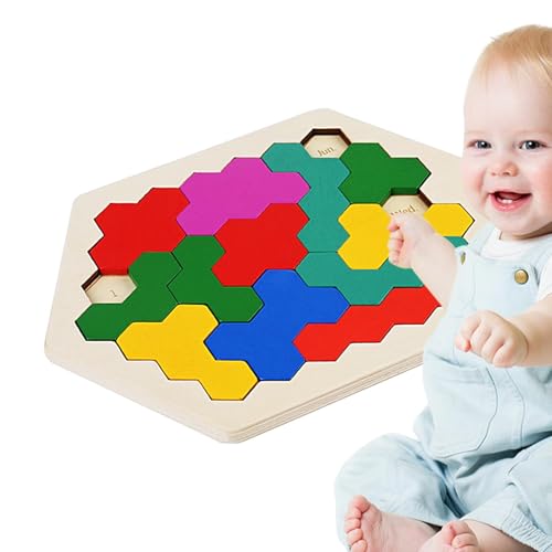 Russisches Block-Puzzle, Sechseck-Puzzlespiele - Formmusterblock | Denksportaufgaben, herausforderndes Spielzeug für Familienfeiern, räumliche Vorstellungskraft von Luckxing