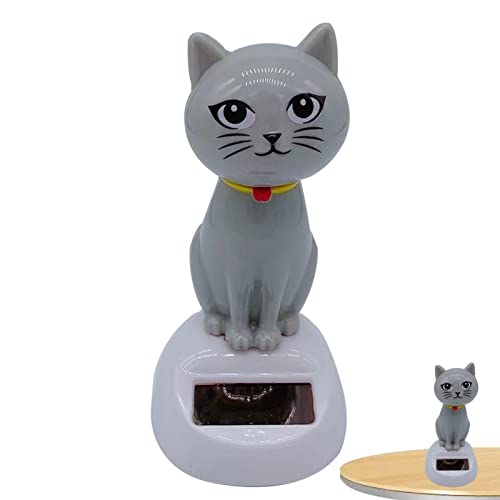 Solar Wackelfigur Katze Solar Shaking Head Katze Solar Wackel Figur Solarbetriebene Wackelfiguren Für Auto Armaturenbrett Dekoration Kinderspielzeug Geschenke von Luckxing