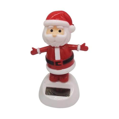 Wackelfigur Solar Weihnachtsfigur Weihnachtsthema Solarbetriebener Schwingender Weihnachtsmann, Weihnachtsmann//Weihnachtsbaum/Elch Tanzende Figur Spielzeug Für Zuhause Büro Dekoration von Luckxing