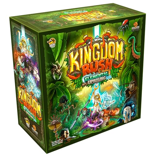 Lucky Duck Games Kingdom Rush: Elemental Uprising Brettspiel, kooperatives Tower-Defense-Strategiespiel für Kinder und Erwachsene, ab 14 Jahren, 1–4 Spieler, 45–90 Minuten Spielzeit, hergestellt von von LUCKY DUCK GAMES