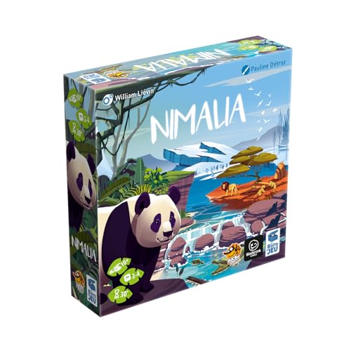 Nimalia Brettspiel,Strategiespiel mit Tiermotiven, Territoriumsbauspiel, lustiges Familienspiel für Kinder und Erwachsene, durchschnittliche Spielzeit 25-30 Minuten, hergestellt von Lucky Duck Games von Lucky Duck Games