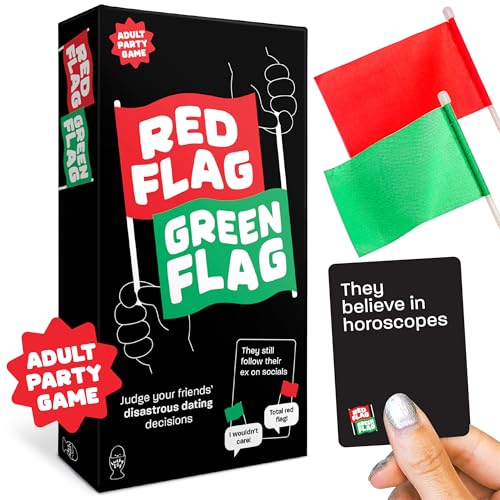 Lucky Egg - Lustiges Partyspiel mit roter Flagge, um Ihre Freunde zu beurteilen, Dating-Entscheidungen zu beurteilen, 230 verschiedene Fragen, Brettspiel für Erwachsene, Partyspiele für Erwachsene, von Lucky Egg