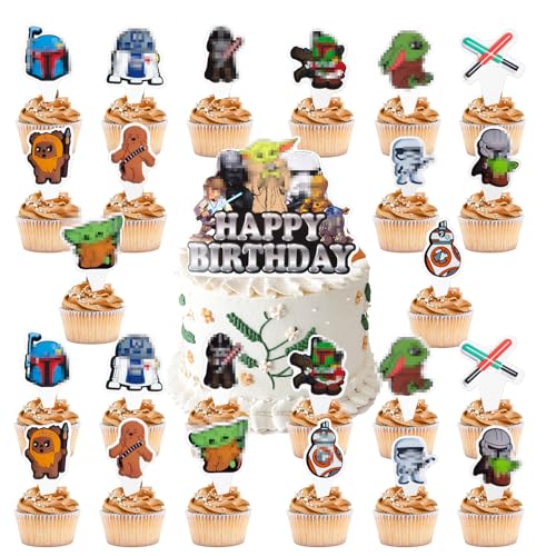Tortendeko Kinder Kuchen Deko- Star Kindergeburtstag Tortendeko Cartoon Cake Topper Set Happy Birthday Cupcake Topper für Jungen Mädchen Geburtstag Party Kuchen Figuren DIY Torten Dekoration Supplies Tortendeko Kinder Kuchen Deko- Star Kindergeburtstag Tortendeko Cartoon Cake Topper Set Happy Birthday Cupcake Topper für Jungen Mädchen Geburtstag Party Kuchen Figuren DIY Torten Dekoration Supplies von Luclay