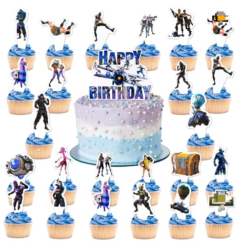 Tortendeko Jungen Spiel- Kuchen Deko Kindergeburtstag Tortendeko Game Cake Topper Set Happy Birthday Cupcake Topper für Kinder Mädchen Geburtstag Party Kuchen Figuren DIY Torten Dekoration Supplies Tortendeko Jungen Spiel- Kuchen Deko Kindergeburtstag Tortendeko Game Cake Topper Set Happy Birthday Cupcake Topper für Kinder Mädchen Geburtstag Party Kuchen Figuren DIY Torten Dekoration Supplies von Luclay