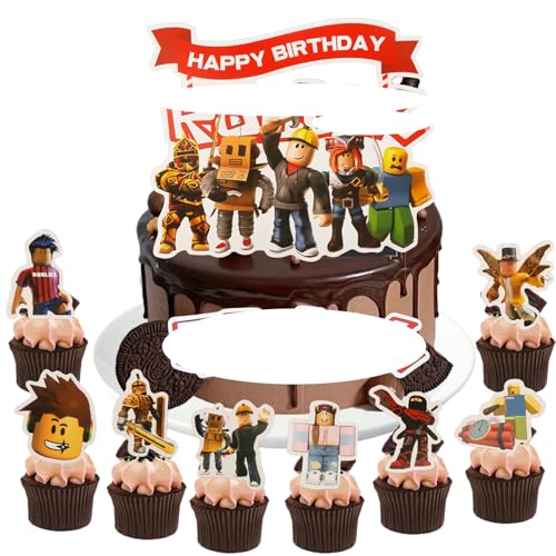 Tortendeko Kinder Kuchen Deko- Game Kindergeburtstag Tortendeko Cartoon Cake Topper Set Happy Birthday Cupcake Topper für Jungen Mädchen Geburtstag Party Kuchen Figuren DIY Torten Dekoration Supplies Tortendeko Kinder Kuchen Deko- Game Kindergeburtstag Tortendeko Cartoon Cake Topper Set Happy Birthday Cupcake Topper für Jungen Mädchen Geburtstag Party Kuchen Figuren DIY Torten Dekoration Supplies von Luclay