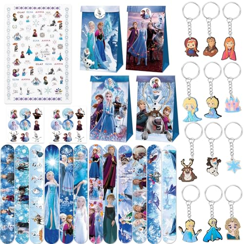 Luclay Froze Queen 55 Stück Pinata Füllung Spielzeug, Schnapparmband Kinder Aufkleber Abzeichen Geschenktüten, Party Mitgebsel Kindergeburtstag Set, Party Geschenke Mitbringsel für Mädchen Jungen Luclay Froze Queen 55 Stück Pinata Füllung Spielzeug, Schnapparmband Kinder Aufkleber Abzeichen Geschenktüten, Party Mitgebsel Kindergeburtstag Set, Party Geschenke Mitbringsel für Mädchen Jungen von Luclay