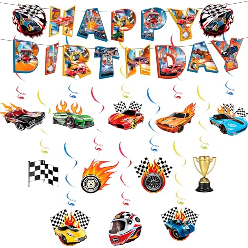 Auto Geburtstagsdeko- Wheels Bunting Girlande Hängende Dekoration-Car Geburtstagsparty Deko Happy Birthday Banner Deko, Rennauto Geburtstag Banner Deko für Racing Thema Kindergeburtstag Party Supplies Auto Geburtstagsdeko- Wheels Bunting Girlande Hängende Dekoration-Car Geburtstagsparty Deko Happy Birthday Banner Deko, Rennauto Geburtstag Banner Deko für Racing Thema Kindergeburtstag Party Supplies von Luclay