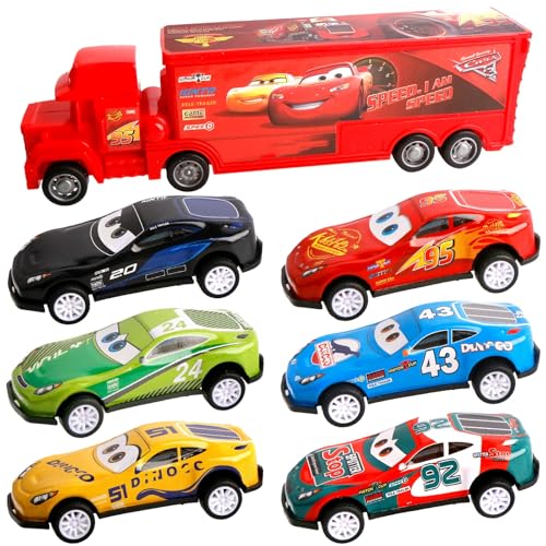 Luclay Red Racing car Spielzeug Automodell - Lightning Mc-Queen Kinderspielzeug Autos Ideal für Jungs und Mädchen, Sammler und Spielzeugliebhaber für Kinder Geburtstagsfeiern, Kindertage, Easter von Luclay