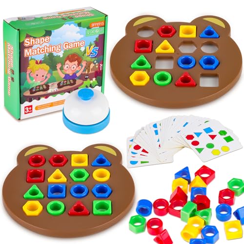 Spielzeug für Frühkindliche Lernen, Montessori Spielzeug, Lernen Sie Farben und Formen für Kinder ab 3 bis 6 Jahren, Babyspielzeug Steckspiel, Geschenk für Kinder von Lucywey