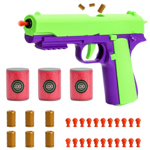 Schaumstoff-Blaster Pistole,Sicherheitsspielzeug für Kinder ab 6 Jahren, Ungiftige Softpistole als Kindergeschenk für Indoor/Outdoor Spiele, Sicherheitstraining und Foam Bullet Blaster-Spielspaß Schaumstoff-Blaster Pistole,Sicherheitsspielzeug für Kinder ab 6 Jahren, Ungiftige Softpistole als Kindergeschenk für Indoor/Outdoor Spiele, Sicherheitstraining und Foam Bullet Blaster-Spielspaß von Lucywey