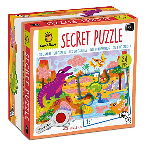 Ludattica Secret Puzzle 24 Pcs Dinosaurs Official Merchandising von Ludattica