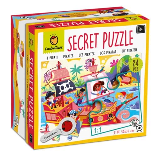 Ludattica Secret Puzzle 24 Pcs Pirates Official Merchandising von Ludattica