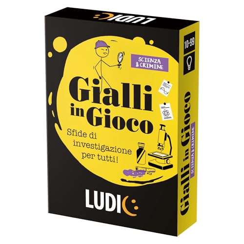 LUDIC - Gelbe im Spiel Wissenschaft & Kriminalität - Ermittlungsherausforderungen für alle! - Gesellschaftsspiel für 2 oder mehr Spieler, Jahre 10+, EIN Ermittlungsspiel für die ganze Familie | von Ludic