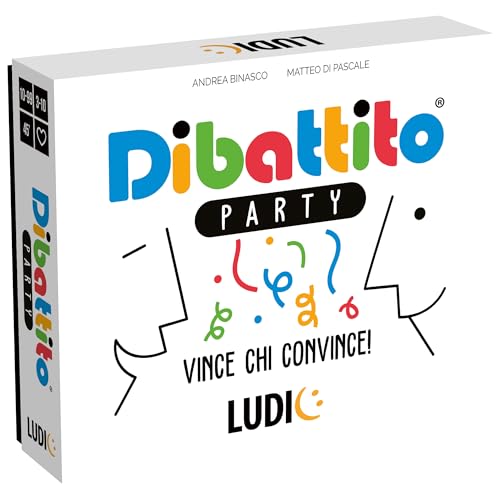 Ludic Debatte Party gewinnt Wer überzeugt! Das Partyspiel der Debatte IT59742 Familiengesellschaftsspiel für 3-10 Spieler Made in Italy von Ludic