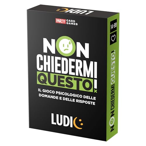 Ludic Fragen Sie Mich Nicht! Das psychologische Spiel der Fragen und Antworten IT58868 Gesellschaftsspiel Format Reise für 2-8 Spieler von Ludic