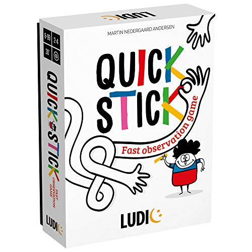 Ludic Quick Stick Beobachtungsspiel und Geschwindigkeit Mu27620 Gesellschaftsspiel für die Familie für 2-4 Spieler, Made in Italy von Headu