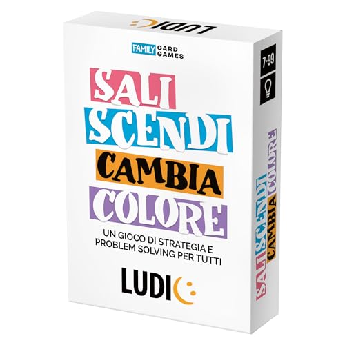 Ludic Steigen Sie nach unten Farbe ändern EIN Strategie-Spiel und Problemlösung für alle IT58820 Gesellschaftsspiel Reiseformat für 1+ Spieler von Ludic