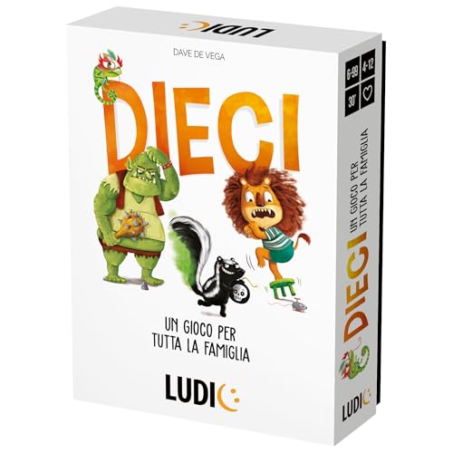 Ludic Zehn EIN Spiel Für Die ganze Familie It27613 Gesellschaftsspiel Für Die Familie Für 4-12 Spieler Made In Italy von Ludic