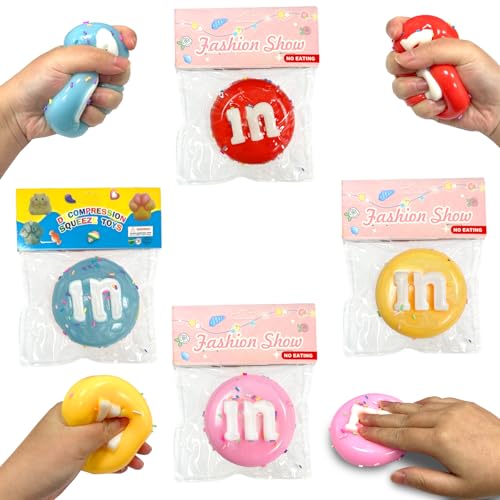 Squishy, 4 Stück Squishy Toy, Antistress Spielzeug, Squeeze Spielzeug Schokoladenbohnen, Kawaii Stress Squeeze Toy Geeignet für Kinder und Erwachsene von Ludihive