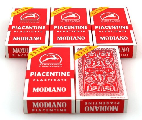 Ludomax Fünferpaket Piacentine Spielkarten, SUPER von Modiano - Scopa/Briscola von Ludomax