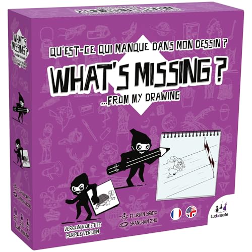 Ludonaute What's Missing Version Violette – Gesellschaftsspiel – Gesellschaftsspiel – Zeichnen und Fantasie LUWSM02FR von Ludonaute