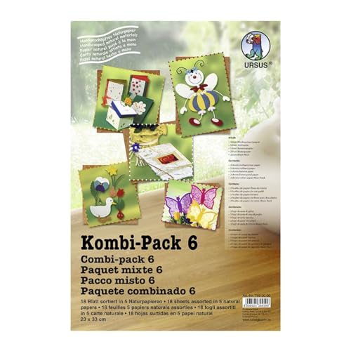 Kennenlernpack Naturpapiere, 18 Bogen, sortiert [Spielzeug] von Ludwig Bähr Papierfabrik