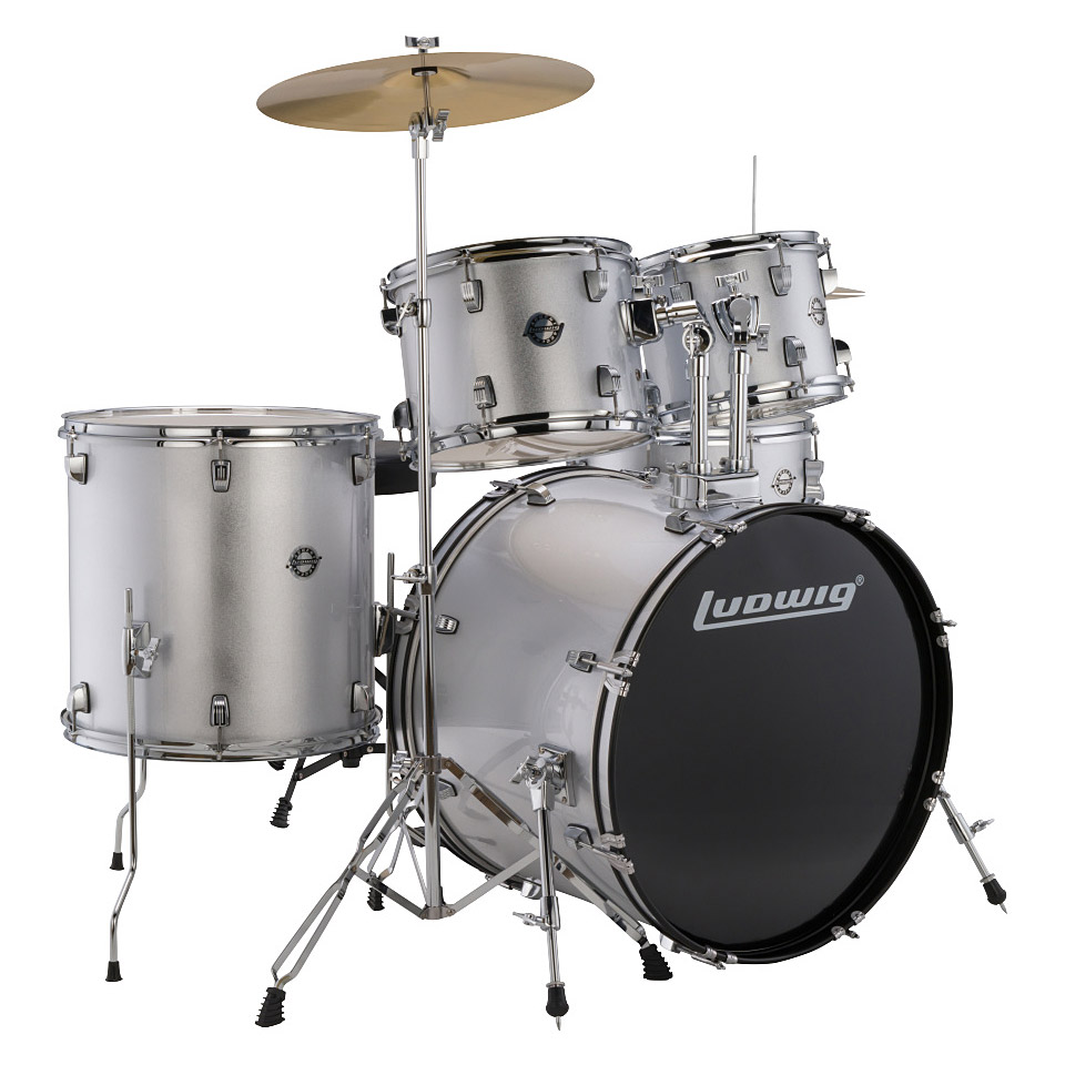 Ludwig Accent DRIVE 22" Silver Complete Set Schlagzeug von Ludwig