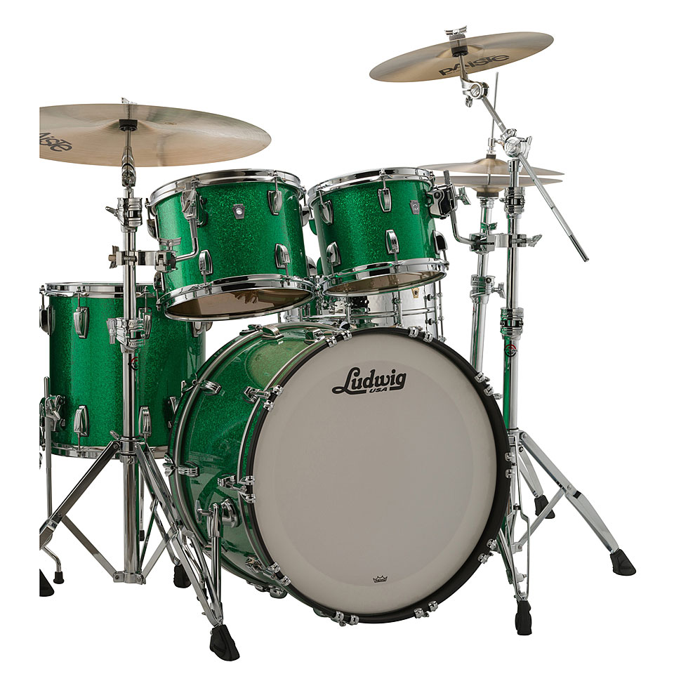 Ludwig Classic Oak Eurobeat 3 22" Green Sparkle Schlagzeug von Ludwig