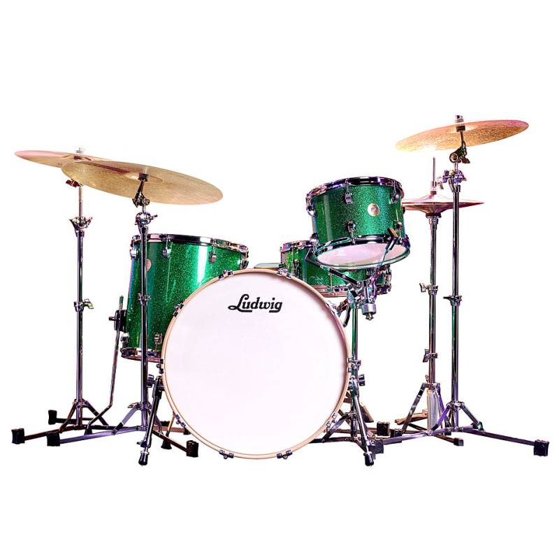 Ludwig Continental 26" Green Sparkle Shell Set Schlagzeug von Ludwig