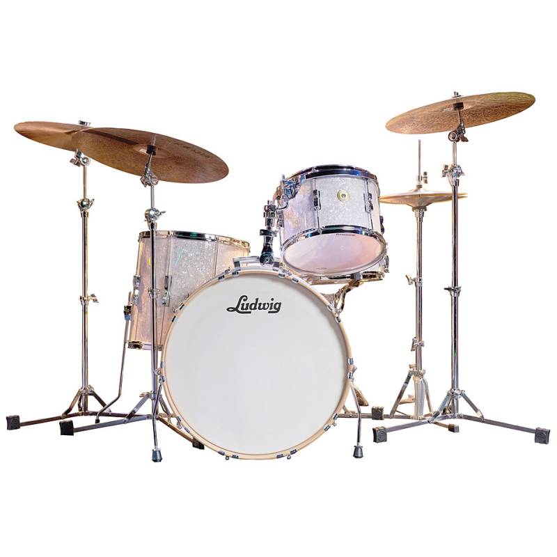 Ludwig Continental Club 20" White Marine Pearl Shell Set Schlagzeug von Ludwig