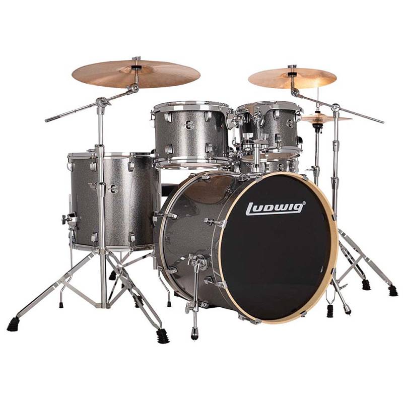 Ludwig Evolution 22" Platinum Sparkle Complete Set LE522028DIR von Ludwig